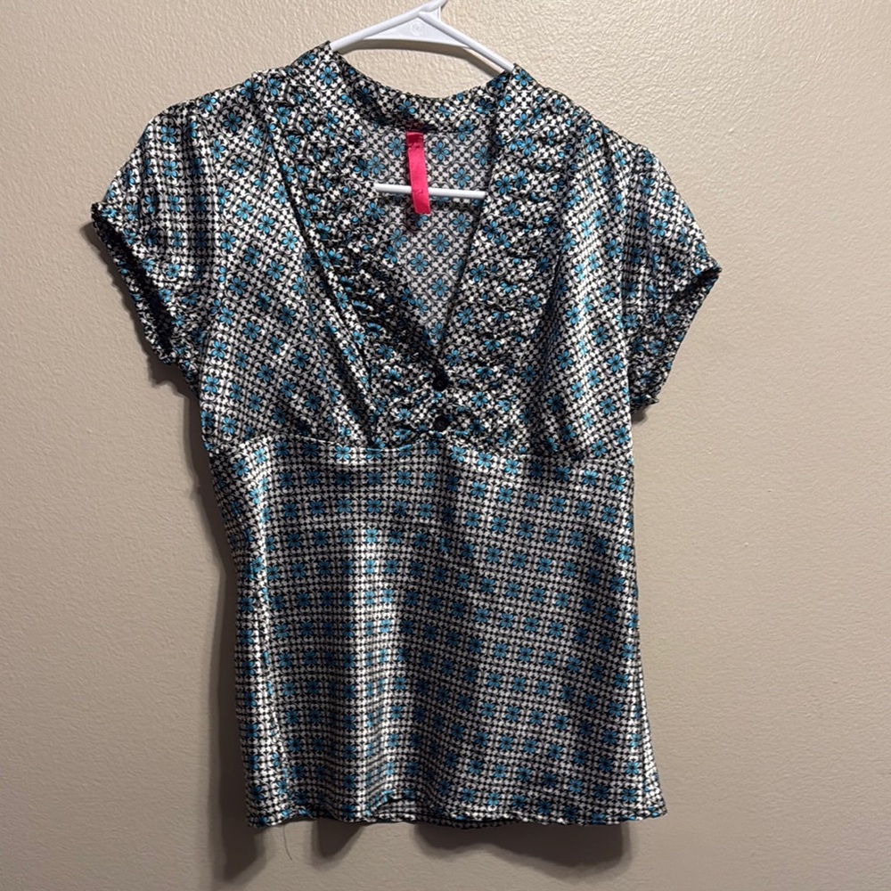 Stylish Blue and Black Women's Top